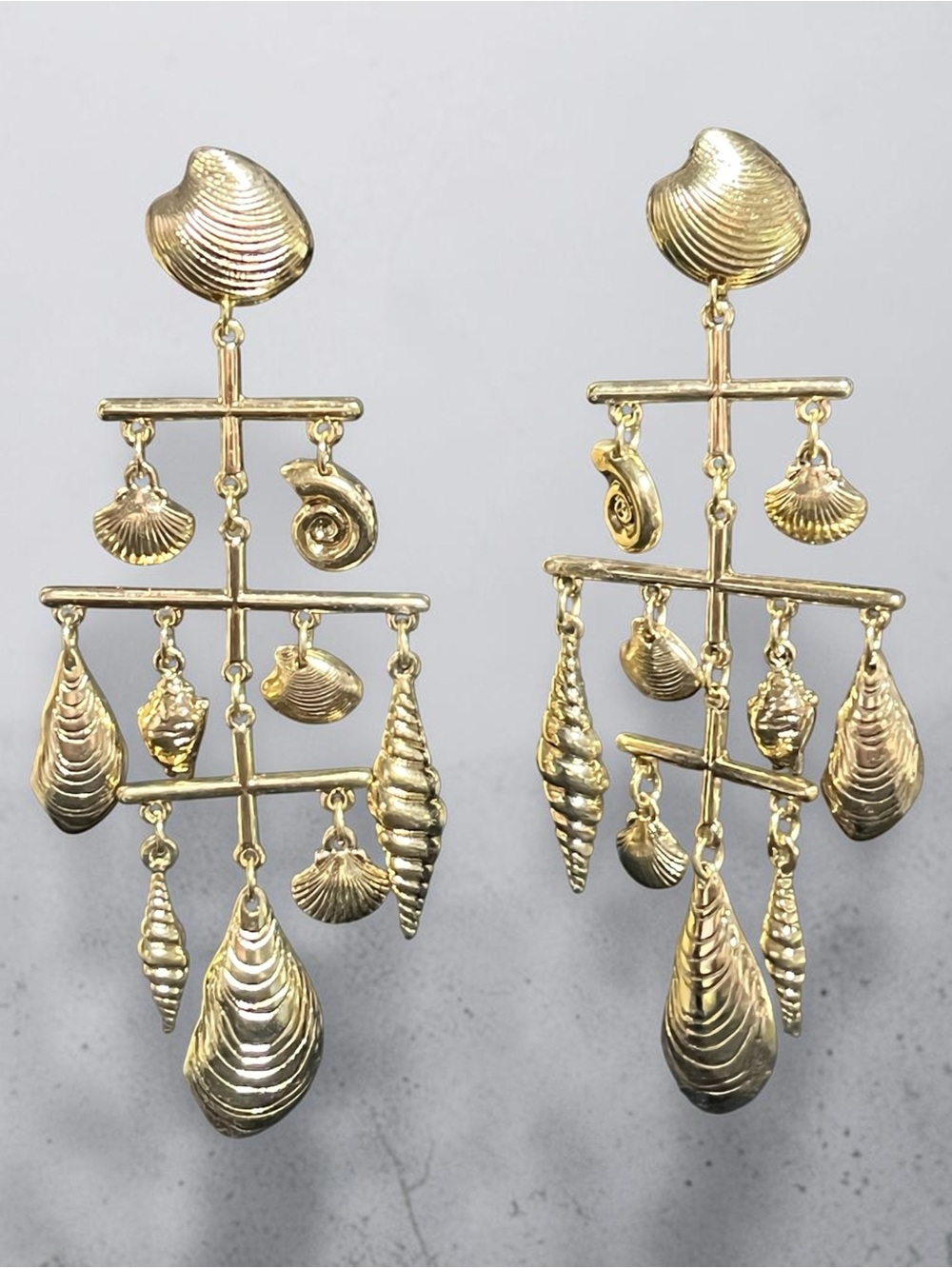 Silver Shell Dangle Earrings - Women Jewelry